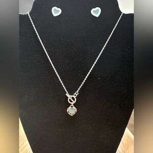 Teal Silver Love Set